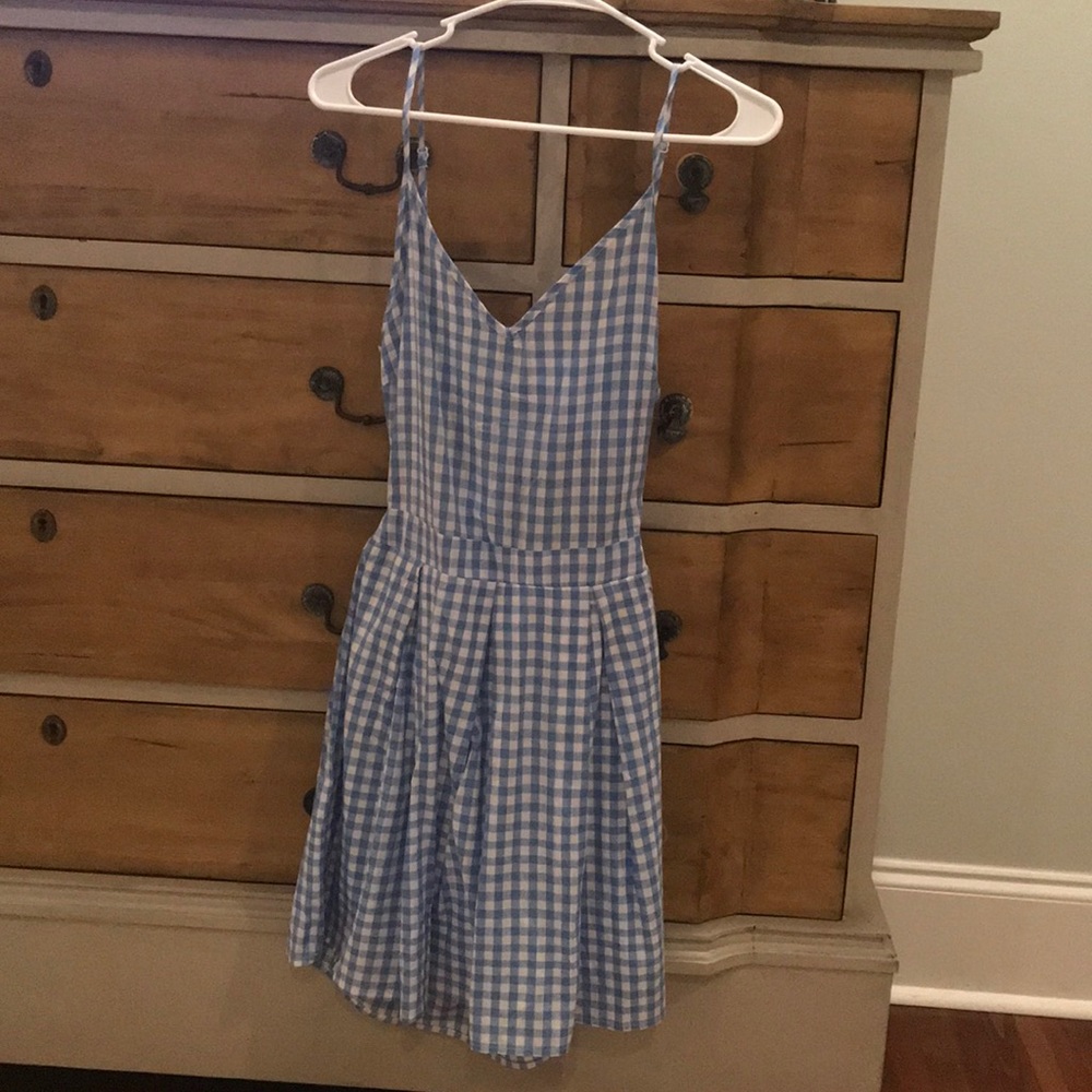 NWT After Market Gingham bow back dress